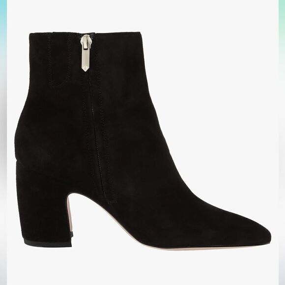 Sam Edelman Hilty Black Suede Ankle Booties| Size 10 - Picture 1 of 11